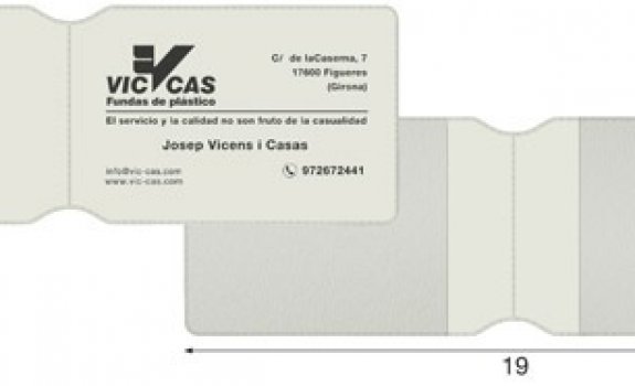 Funda documentación vehículos / tarjeta de transporte  Vic-cas Fundas de  plástico personalizables para empresas